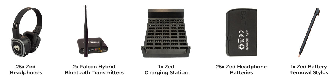 25 Zed Headphone Silent Disco King Package