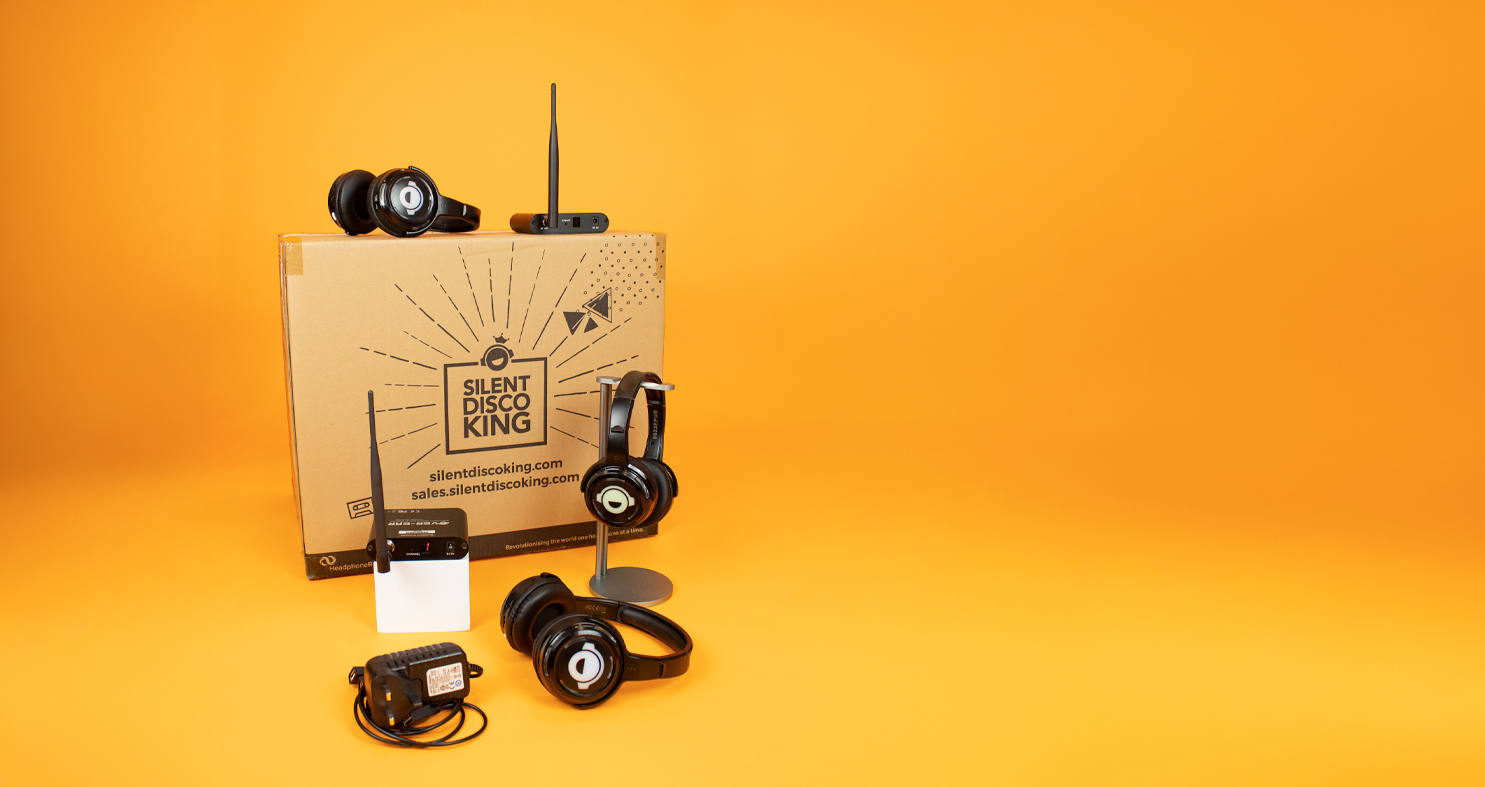 100 Silent Disco Headphone Starter Set From Silent Disco King