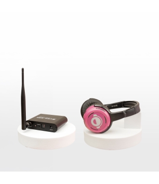 Black Friday Package 25 Pink Harry Headphones and 1 Falcon Transmitter